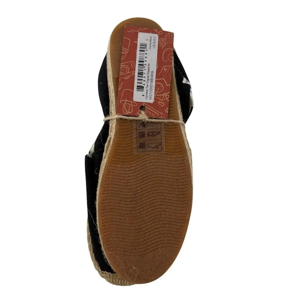 Soludus Women's Noche Black The Original Espadrille Flats Size 8-8.5